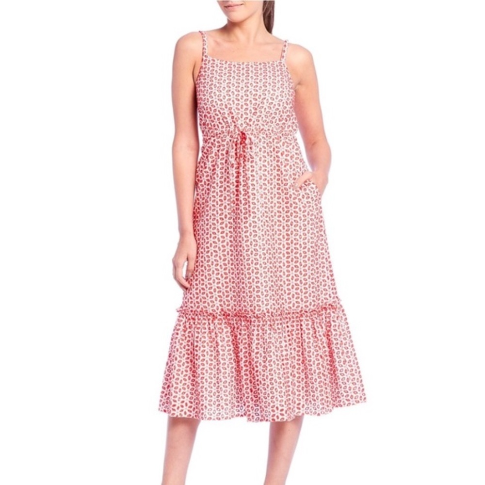 Cremieux Debi Eyelet Ruffle Hem Dress Size XS